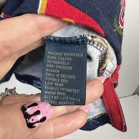 Vintage 90s Chaps Ralph Lauren Rugby Over Print Sports Polo Mens Size XL Rare - Picture 8 of 10